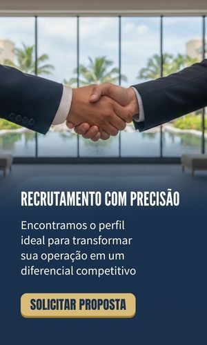 Banner de Recrutamento Estratégico e Headhunting para Hotelaria e Gastronomia - QI Profissional